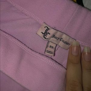 Juicy Couture baby pink velour bottoms